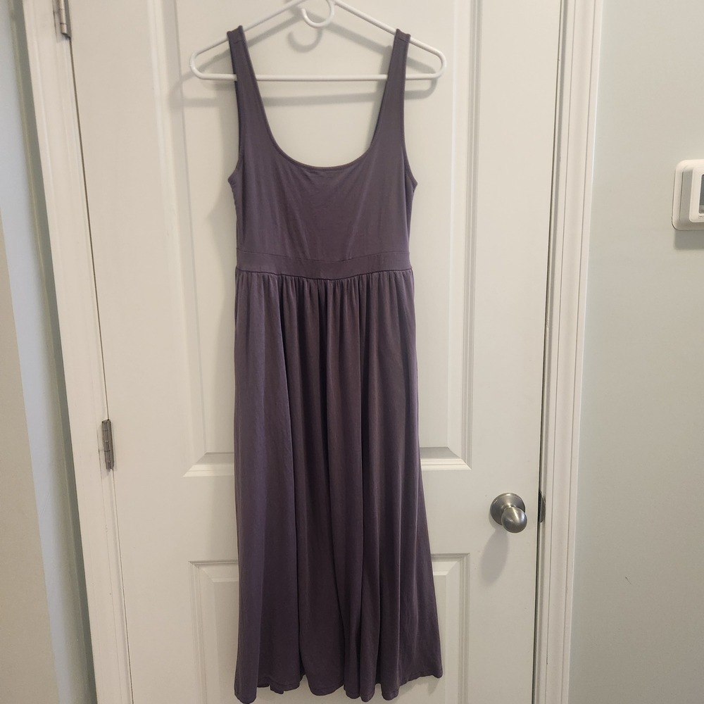 Wilfred Aritzia Purple Mauve Scoop Neck Midi Tank Dress Medium